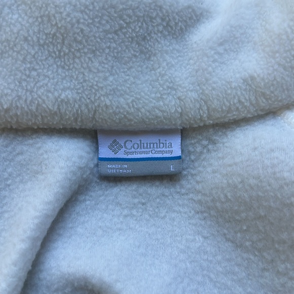 Columbia Women's White Fleece Jacket - Size L - Picture 6 of 6
